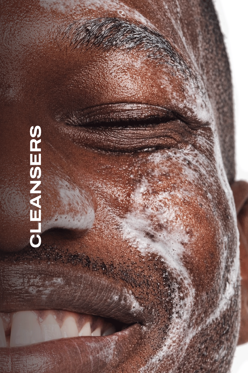 face cleansers for hyperpigmentation, ingrown hairs, acne. 