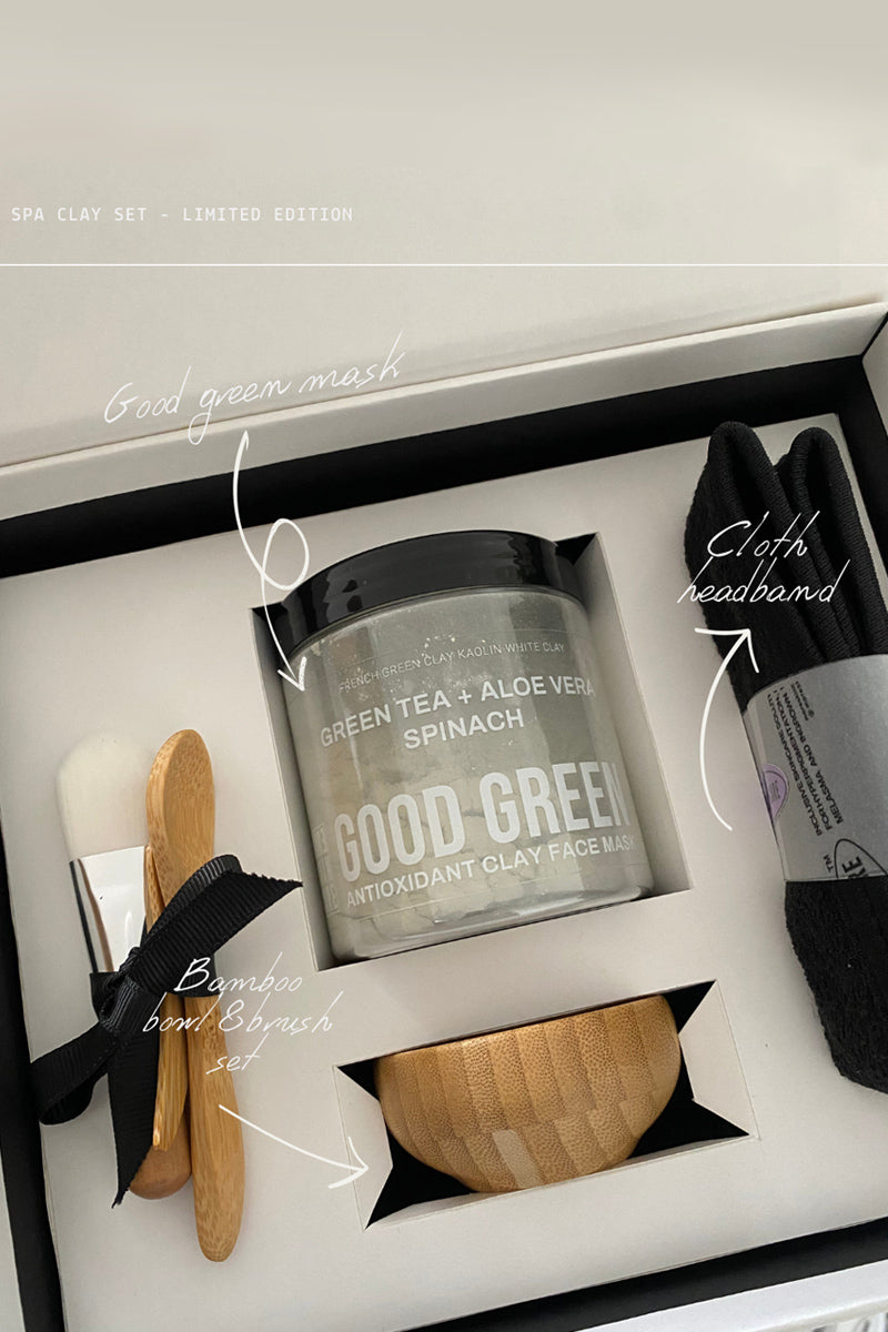 Spa Clay Set - 115g Good Green Clay Mask Gift Set